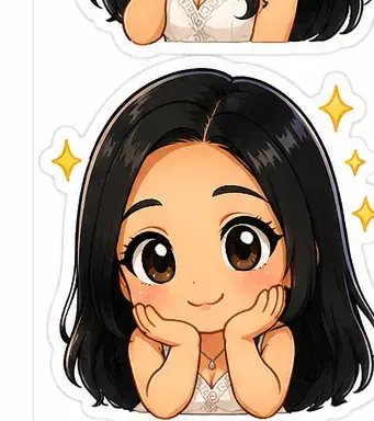 Personagem com brilhos